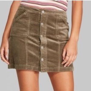 ‘Wild Fable’ Corduroy Skirt